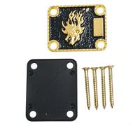 Piastra di supporto per il collo della chitarra elettrica, design in metallo robusto per una connessione sicura delle articolazioni, aggiornamento perfetto per chitarre stile Tele (GoldA)