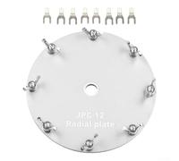 Piastra di terra in alluminio costruita per antenne portatili a onde corte PAC-12 e JPC-12 per fornire una messa a terra affidabile e una migliore stabilità del segnale (Argento)