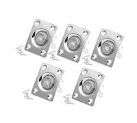 Piastra di Uscita Jack per Strumento Elettrico Quadrata e Incassata 5 Pezzi Presa per Pickup Socket Jack Plug Accessorio per Costruzione e Manutenzione Strumenti Musicali