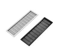 Piastra di ventilazione per asciugatrice, 6 pezzi, 60 mm, griglie di ventilazione in ABS, foglio perforato per ventilazione di armadi e guardaroba (nero)