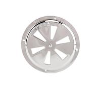 Piastra di ventilazione per cabina, in acciaio inossidabile 304, copertura rotonda per bocchetta di ventilazione con manopola laterale, per barche, yacht e camper (12,7 cm)