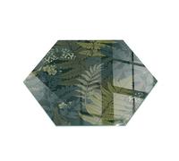 Piastra di Vetro Temperato per Camino 40 cm Resistente a Scintille e Graffi Protezione del Pavimento dal Calore Design Elegante e Sicuro Premium - Motivi vegetali con farfalle