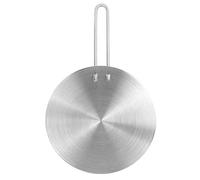 Fdit Piastra di diffusione del calore, 22 cm / 8,7 pollici Piastra a induzione termica in acciaio inox argento Adattatore Convertitore Piastra per fornelli elettrici a gas(2#22cm)