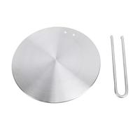 Piastra diffusore di calore in acciaio inossidabile, disco adattatore per induzione con manico rimovibile, convertitore rotondo per la diffusione del calore per fornelli a gas, (ventiquattro#)