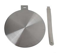 Piastra diffusore di calore in acciaio inox per l'uso su piani cottura a induzione, supporta una distribuzione uniforme del calore per una cottura efficiente di diverse pentole e padelle (20 cm)