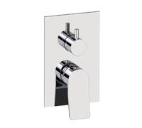 Piastra e leva Paffoni Tilt 3 vie quadra cromata TIBOX019CR