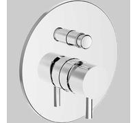 PIASTRA E LEVA PER INCASSO DOCCIA CON DEVIATORE JABIL - Cromo
