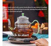 Piastra elettrica 1000 W, fornello tè, piastra di cottura elettrica silenziosa, rotonda, potenza multilivello, for pentola universale in vetro, pentola ceramica, pentola in ferro