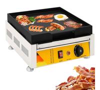 Piastra elettrica commerciale grande piastra piatta piastra da banco for interni con rivestimento antiaderente for cucina di ristoranti e case(110V)
