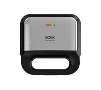 PIASTRA ELETTRICA PER PANINI O SANDWICH SOLAC Solac SD5060 piastra elettrica per panini 3 in 1, Elettrico, Potenza 750 W, Griglia da 22.5 x 12.5 cm, Nero, Argento