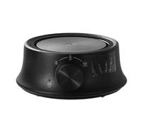 Piastra elettrica viaggio, fornello silenzioso preparare il tè, fornello rotondo il tè, con manopola di controllo, for picnic e sale tè, pentole in ceramica e vetro(Black)
