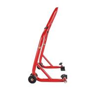 Piastra Estensione Cavalletto Cavalletto posteriore universale 2 in 1 per moto, a forma di U, a L, con gancio, supporto per lubrificante per catena(Red)