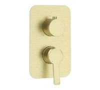 Piastra esterna per box miscelatore Idrostile serie Rodas oro spazzolato Oro spazzolato