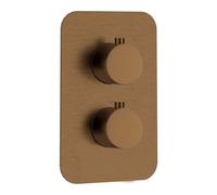 Piastra esterna per box termostatico Idrostile bronzo spazzolato Bronzo spazzolato