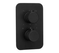 Piastra esterna per box termostatico Idrostile serie Batabanó nero opaco Nero opaco