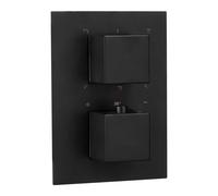 Piastra esterna per box termostatico Idrostile serie Limonar nero opaco Nero opaco