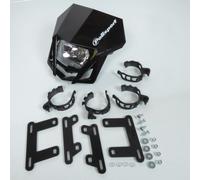 Piastra fanale con ottica fanale anteriore Polisport LMX nera per