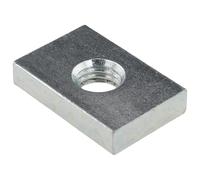 Piastra filettata M10, 30 x 20 x 6, in acciaio zincato