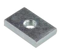Piastra filettata M4, 14 x 9 x 2,5, in acciaio zincato