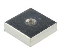 Piastra filettata M5, 20 x 20 x 6, in acciaio zincato