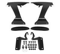 Piastra Flusso Aria Per ZX-6R 2024 Spoiler Laterale Motocicletta Alettone Anteriore Anteriore Con Carico Aerodinamico Kit Modifica Decorativa Universale(Black2)