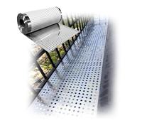 Piastra forata in acciaio inox, piastra forata in acciaio inox 304, utilizzata for la protezione della decorazione della ringhiera del balcone e della terrazza(W55*L300cm/W21.6*L118.1in)