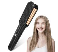 Piastra Frisè per Capelli, Ferro per Capelli, Mini Piastra Onde per Capelli, Piastra Professionale per Capelli, Piastra e Arricciacapelli 2 in 1, 10S PTC Riscaldamento Rapido, 170°C~190°C