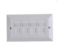 Piastra frontale Lanview CAT6 a 4 porte, tipo UK, LVN126188UK-4
