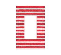 Piastra frontale per interruttore della luce a strisce rosse sottili ad acquerello singolo Rocker 1 Gang Decorator Outlet Coperture per la decorazione della casa della cucina della stanza del bagno