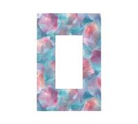 Piastra frontale per interruttore della luce con frammenti di cristallo pastello, copertura per piastra frontale a bilanciere singolo, 1 banda, decoratore, copertine per presa di casa, cucina, stanza