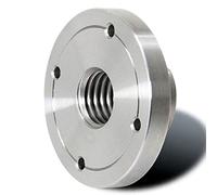 Piastra frontale per tornio per legno da 5,1 cm, 7,6 cm, flangia per mandrino per tornio in legno filettata in acciaio argentato per accessori per utensili da tornitura del legno (dimensioni: 75 mm-1