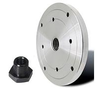 Piastra frontale per tornio per legno da 5,1 cm, 7,6 cm, flangia per mandrino per tornio in legno filettata in acciaio argentato per accessori per utensili da tornitura del legno (dimensioni: 150 mm -