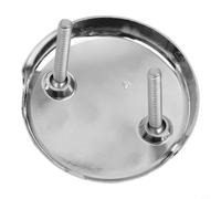 Piastra frontale per troppopieno per vasca da bagno con formato di montaggio a doppio foro, compatibile con le tipiche disposizioni di scarico della vasca (argento)