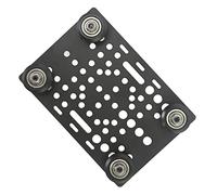 Piastra Gantry, Scheda Gantry, Scheda Gantry in Alluminio, Scheda Gantry in Alluminio Ad Alta Resistenza Stampante 3D Anodizzata Nera Guida Universale Lineare per Fresatrice (Scheda con 4 pulegge e
