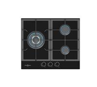 Piastra Gas VITROKITCHEN CG630NN Vetro Nero Naturale 3 fuochi