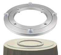 Piastra girevole in lega di alluminio, Base for giradischi Lazy Susan con cuscinetti a sfera in lega di alluminio argentata, diverse misure(12 cm)