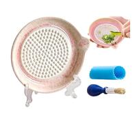 Piastra grattugia in ceramica con spazzola, utensile da cucina in ceramica | Grattugia per cipolle, strumento da cucina per formaggio, scorza di limone, noce moscata, spezie, cipolle, ristorante e