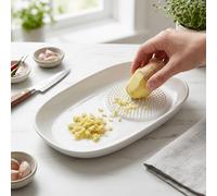 Piastra grattugia in ceramica - Macinino manuale efficiente per frutta, verdura e altro, piastra grattugia per aglio bianco liscio con base antiscivolo per alimenti per bambini, quadrata, in ceramica