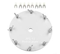 Piastra griglia di messa a terra in alluminio efficiente per antenne portatili a onde corte PAC-12 e JPC-12, fornendo una messa a terra e prestazioni del segnale migliorate (argento)