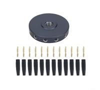 Piastra griglia di terra per antenna portatile HF a onde corte MA12, include 12 jack a banana e chiodo di messa a terra in alluminio per comunicazioni radio stabili in banda HF (disco di rete)