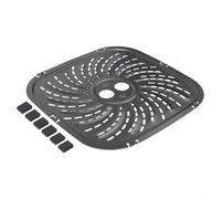 Piastra grill di ricambio per PowerXL per friggitrice ad aria Vortex Pro Plus 8QT in acciaio al carbonio con caratteristiche di facile manutenzione (24 x 24 cm)