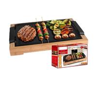 Piastra Grill Elettrica 2000W Rivestimento Antiaderente con Termostato Regolabil