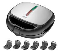 Piastra Grill Elettrica Adler CR 3057 Nero Argentato 1200 W
