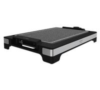 PIASTRA GRILL ELETTRICA CECOTEC 03096, 2000 W, Potenza 2000 W, Contenitore olio antiaderente, Piastre asportabili, Compatibile per lavastoviglie, Argento, Nero