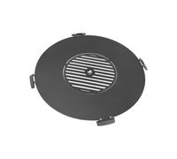 Piastra Grill in Acciaio da 78 cm con Griglia da 37 cm e 4 Maniglie per Braciere - Spessore 3mm, Prodotto Artigianale Europeo