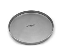 Piastra grill in acciaio inox - Plancha rotonda 40 cm - Stampato in un unico pezzo per barbecue a carbonella e a gas