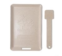 Piastra grill in ferro, 13,2 x 19,7 cm, quadrata, in ghisa, con superfici di cottura antiaderenti, padella a doppio scopo per giardino, barbecue, campeggio (nero)