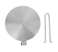 Piastra Guida Termica per Induzione in Acciaio Inox Argento 20cm | Disco per Induzione Pieghevole e Rimovibile, Adatto a Fornello Elettrico, Trasferimento Calore Stabile