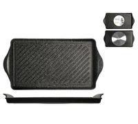 Piastra H&H rigata antiaderente in pietra 58x30 cm