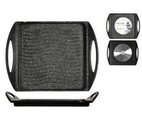 Piastra H&H rigata antiaderente pietra cm 25x25